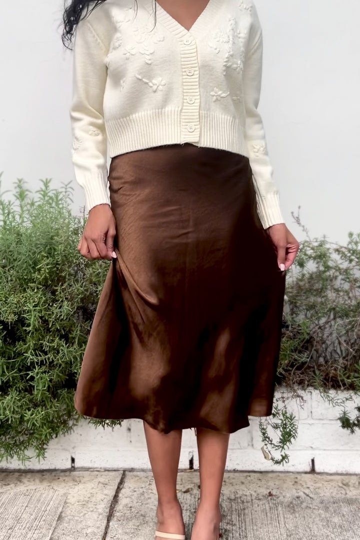 Gabrielle Satin Slip Skirt