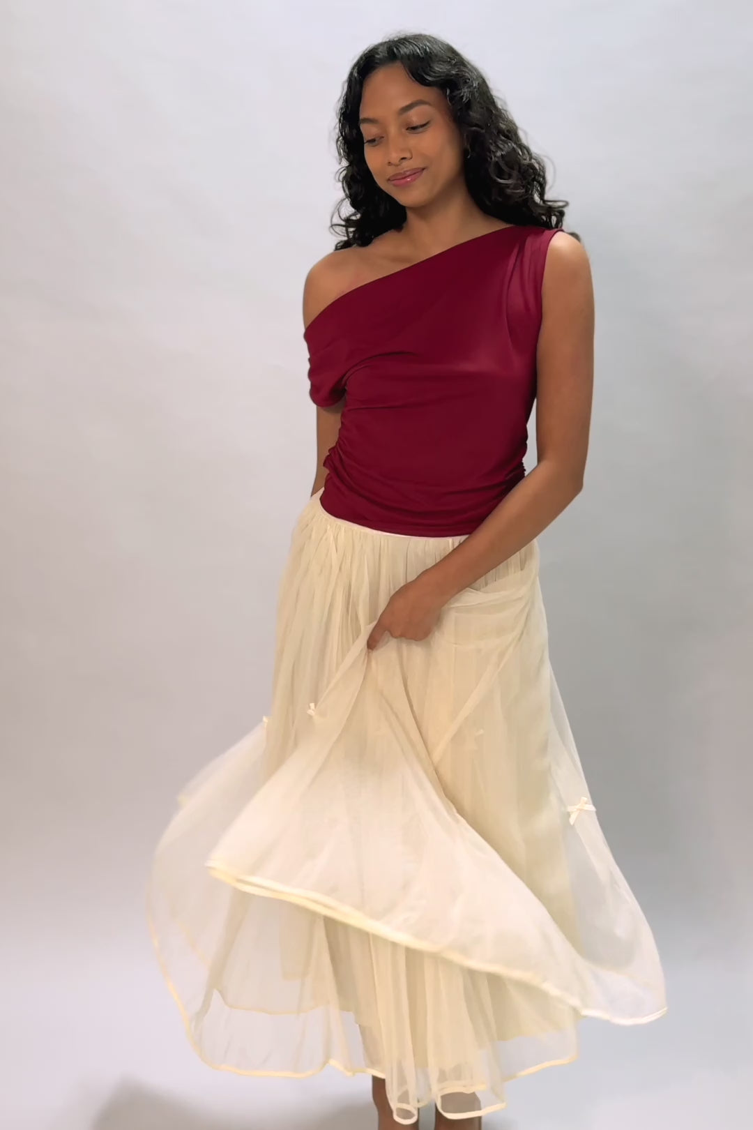 Lexie Asymmetrical Ruched Top