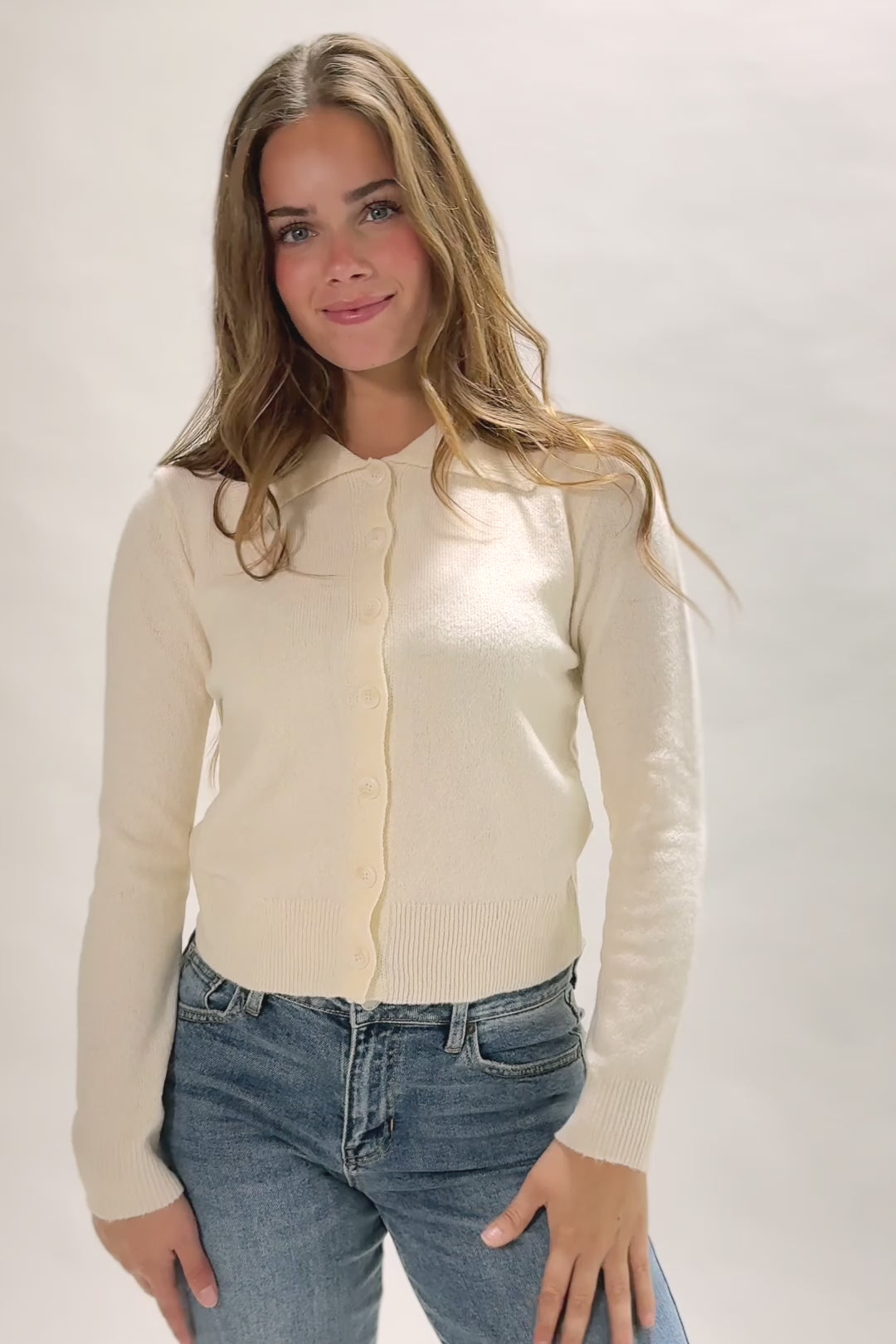 Kathleen Collared Knit Top