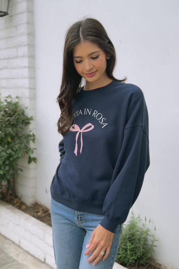 Tania Graphic Crewneck Sweatshirt