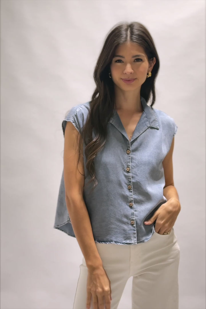 Wren Collared Button Down Top