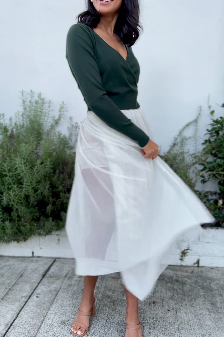 Darlene Glitter Midi Skirt