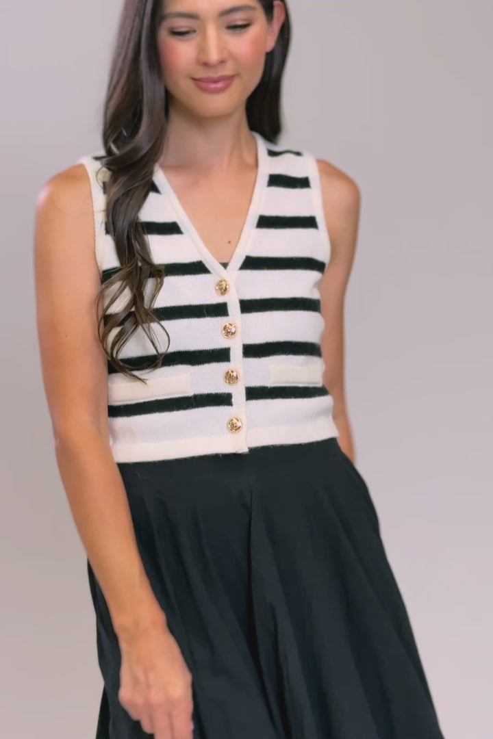 Bristol Striped Knit Vest