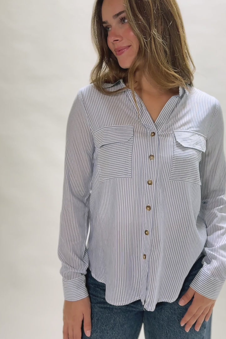 Cameron Striped Button Up