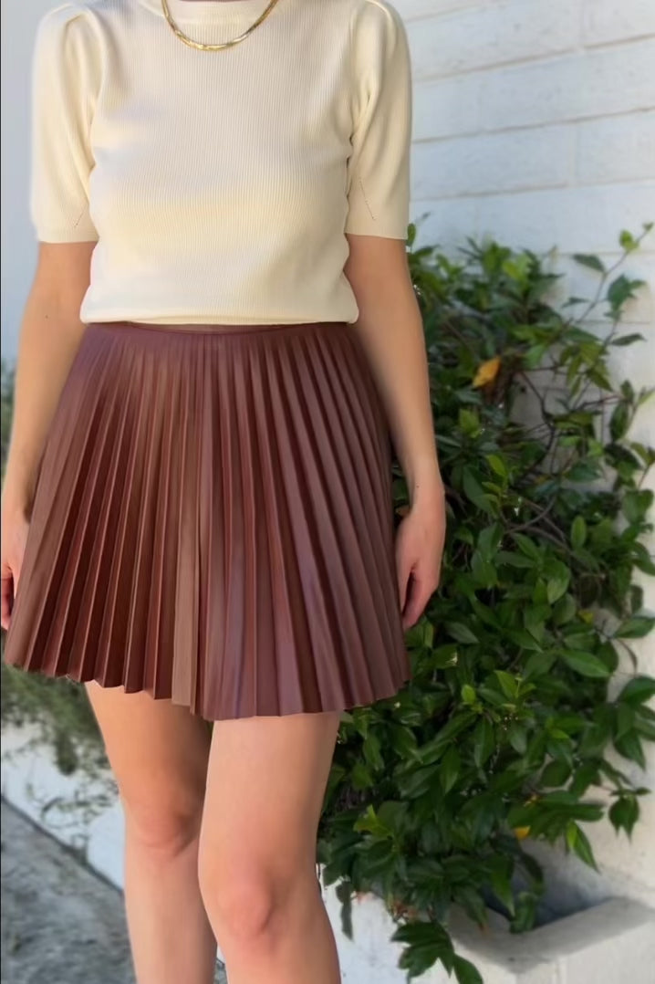 Venus Pleated Mini Skirt