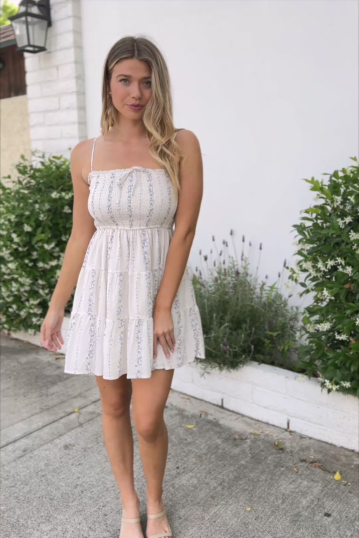 Molly Smocked Mini Dress