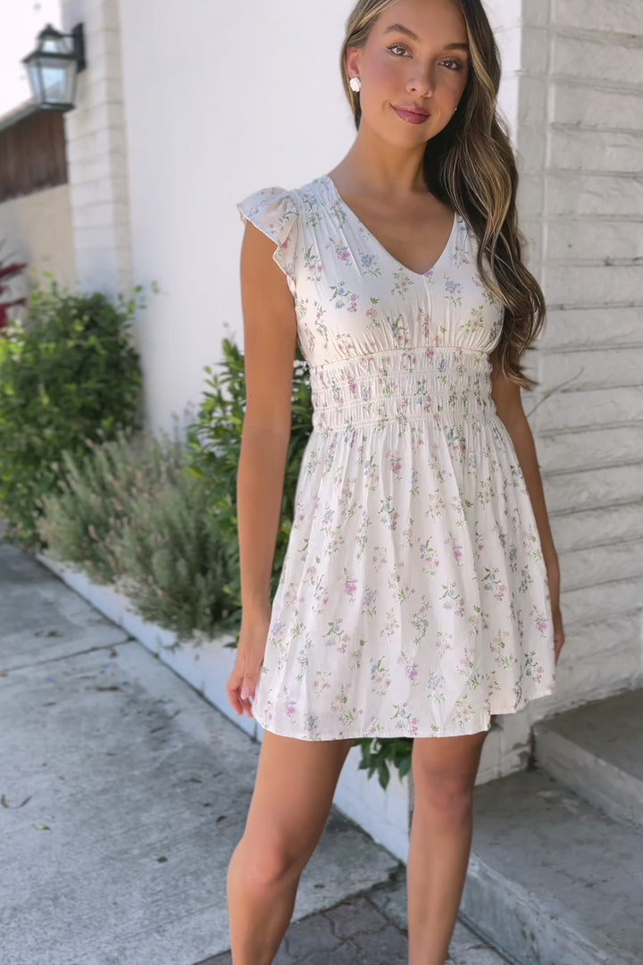 Janice Shirred Waist Dress