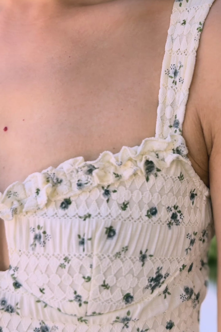 Arielle Floral Ruffled Tank