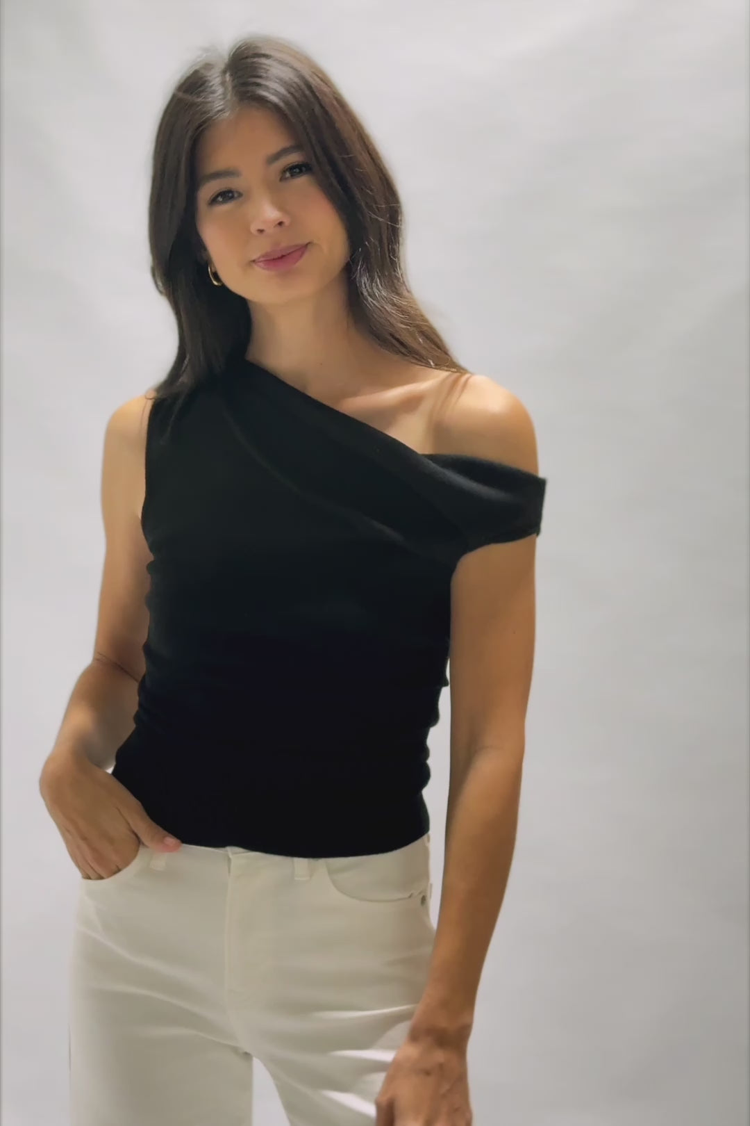 Astrid Asymmetrical Knit Top