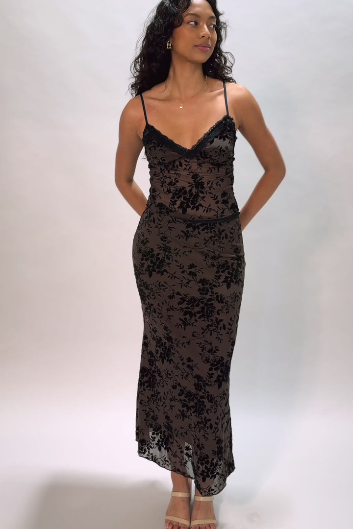 Dahlia Floral Burnout Cami