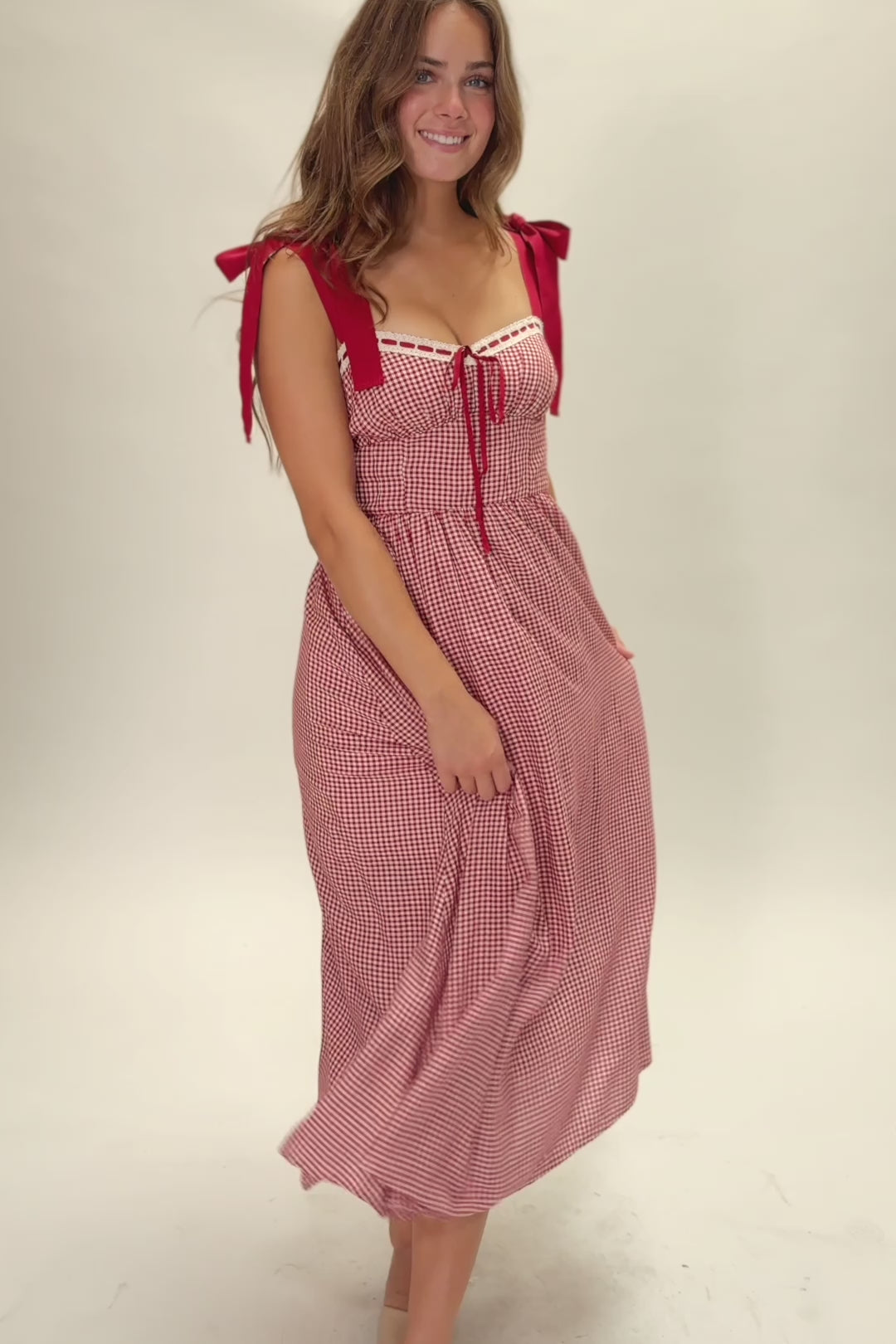 Natalie Plaid Sweetheart Dress