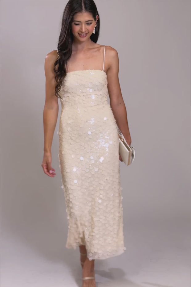 knee length dresses for ladies Nina White Dress main image 0