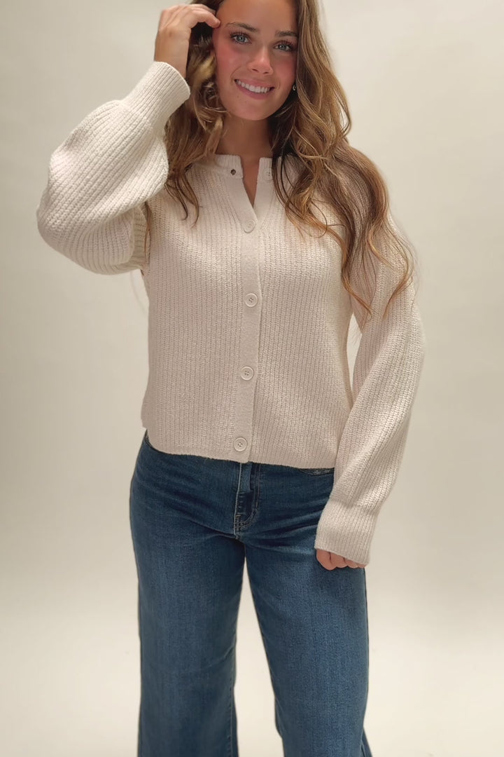 Marcy Buttoned Knit Cardigan