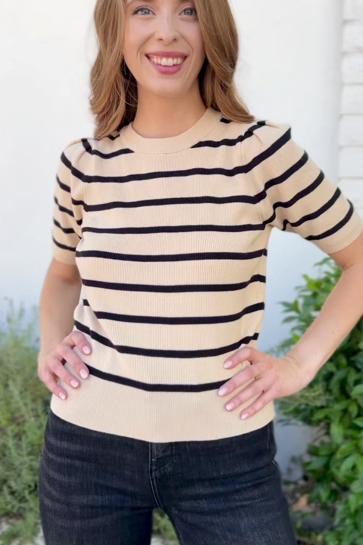 Adriana Striped Sweater Tee