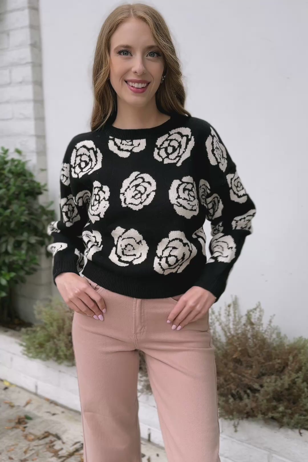 Octavia Floral Knit Sweater