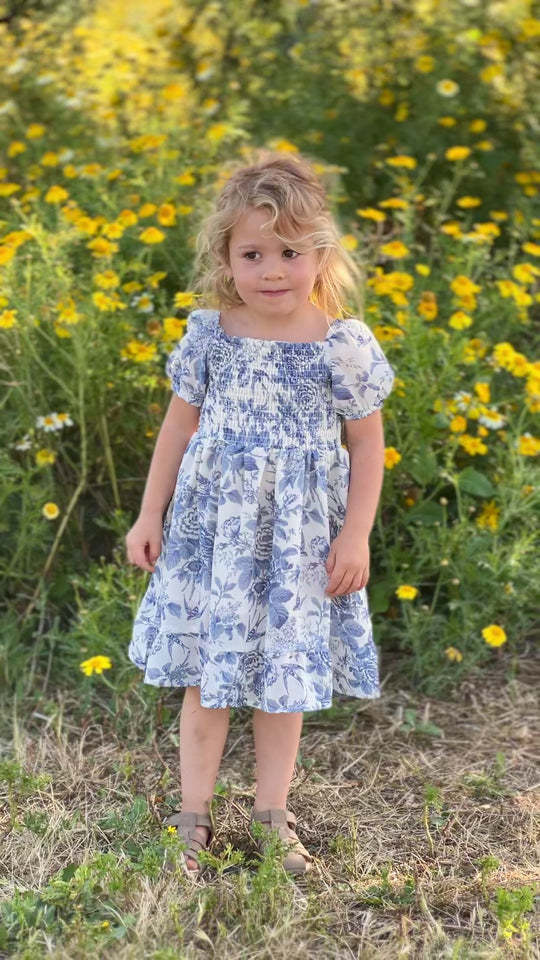 Mini Zoey Smocked Dress - Morning Lavender Boutique Kids