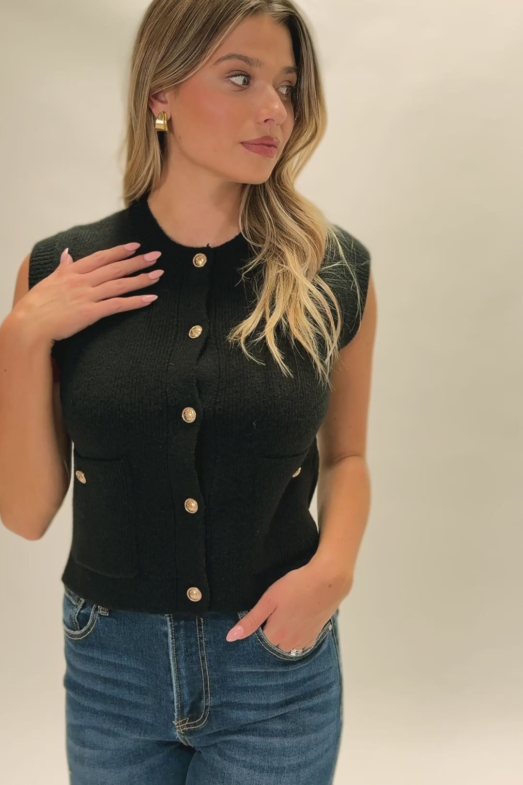Abby Pocket Knit Vest