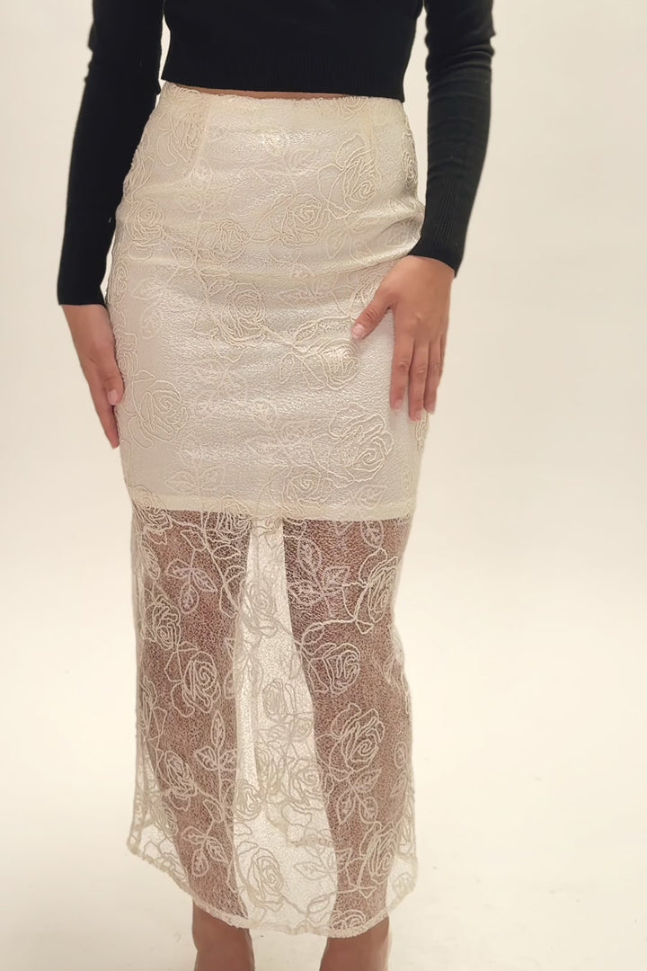 Seraphina Floral Lace Skirt