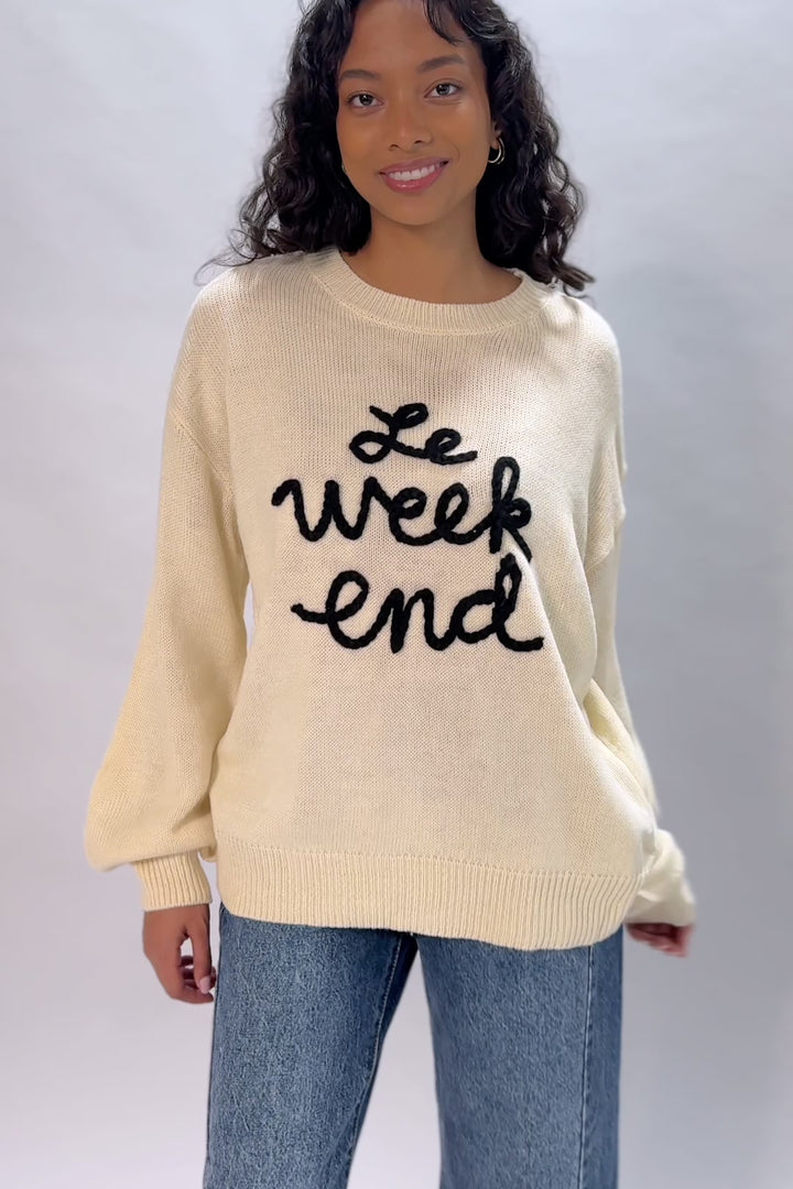 Libby Embroidered Knit Sweater