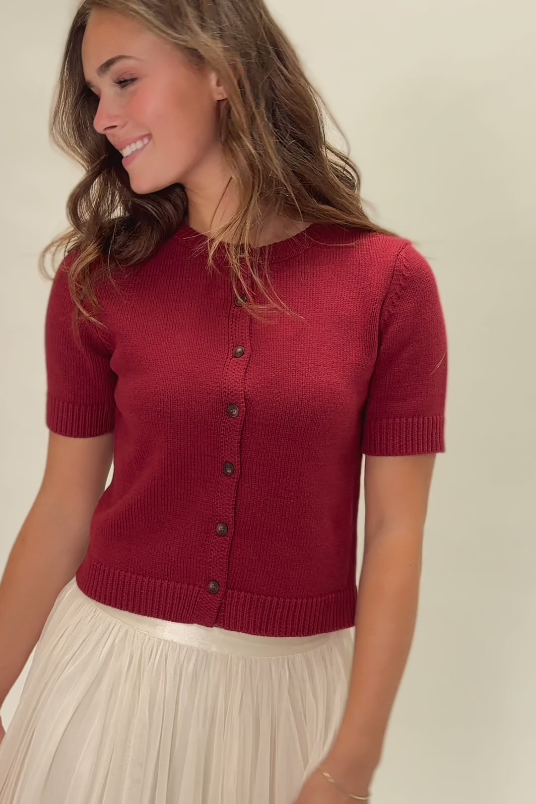 Pamela Buttoned Knit Top