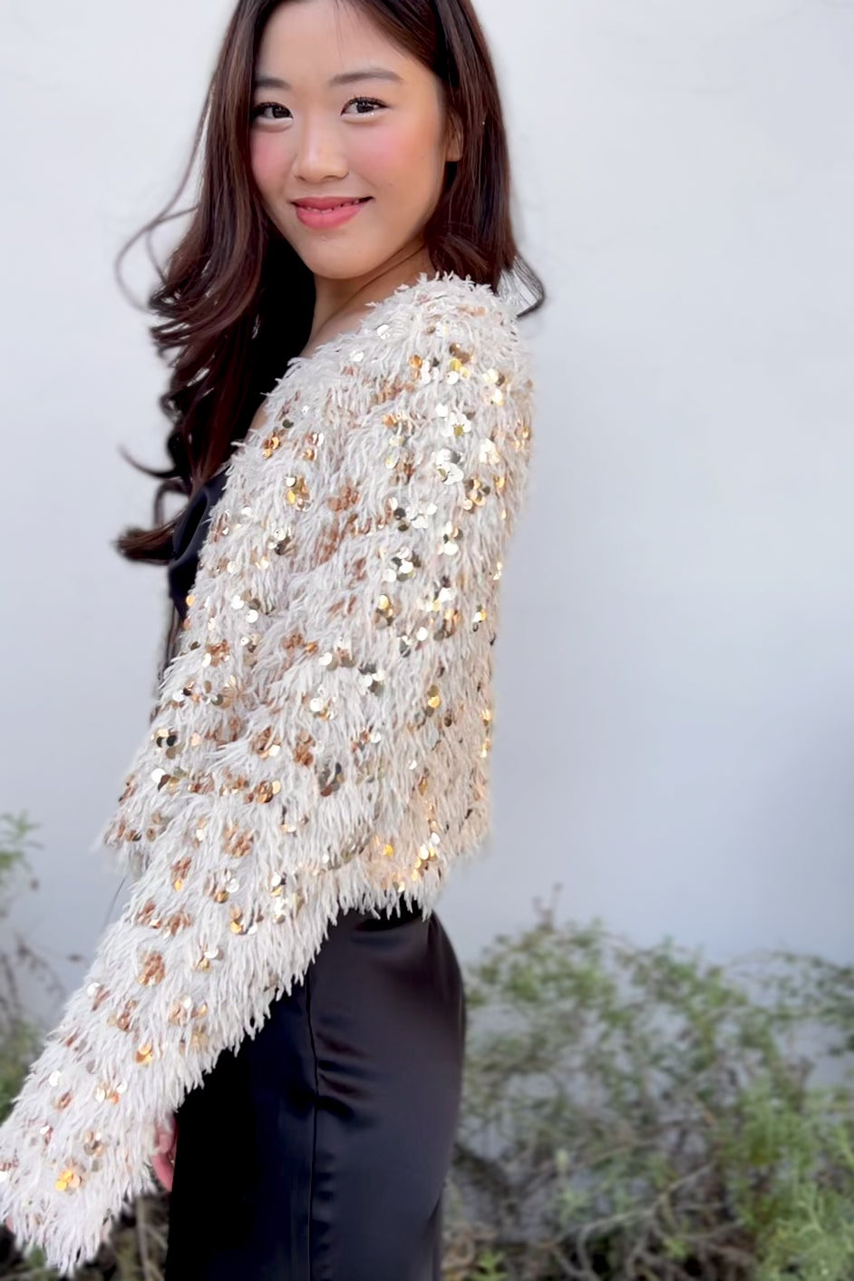 Dionne Feather Sequin Jacket