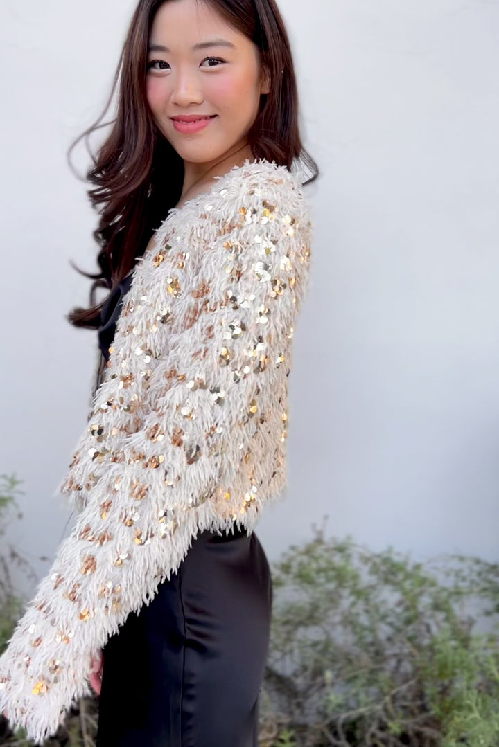 Dionne Feather Sequin Jacket