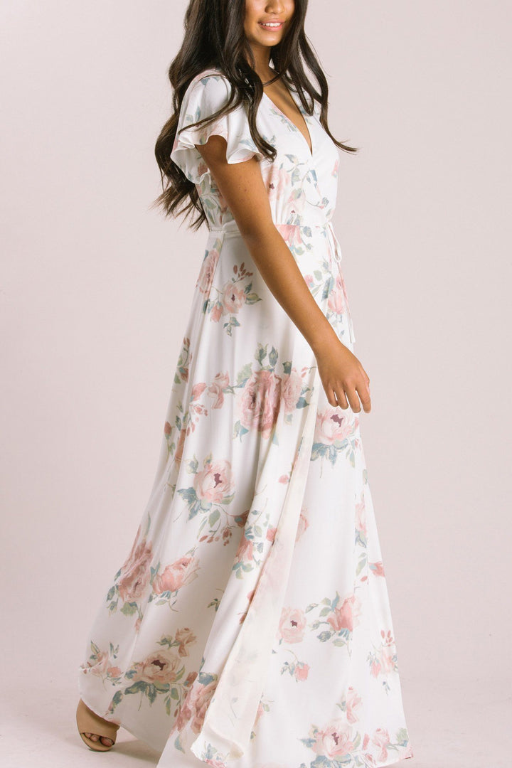 Petite Charlotte Floral Wrap Maxi Dress Dresses Everly