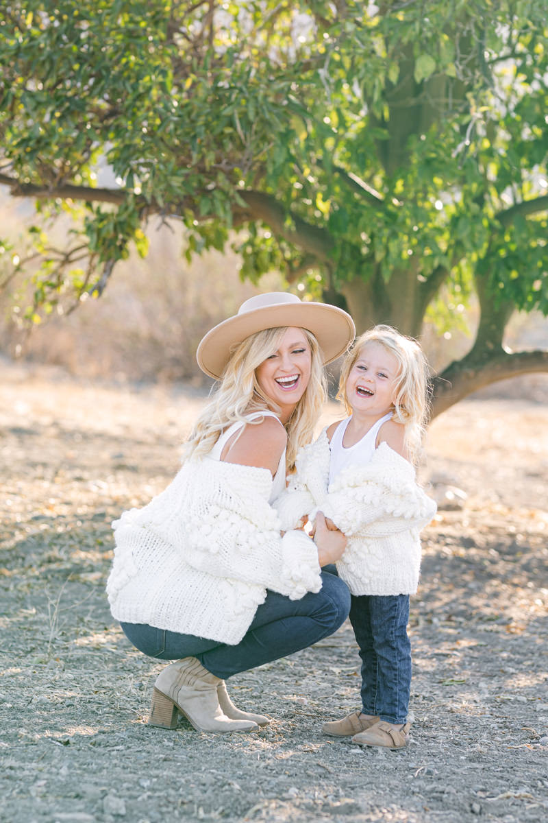 Mini Devin Heart Knit Cardigan