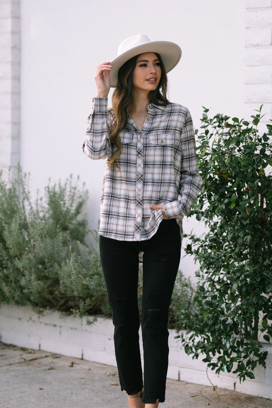 Carly Flannel Button Up
