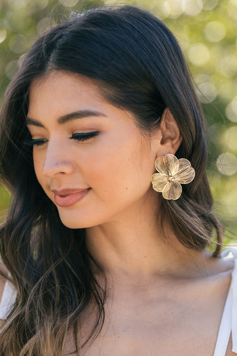 Davina Flower Statement Earrings