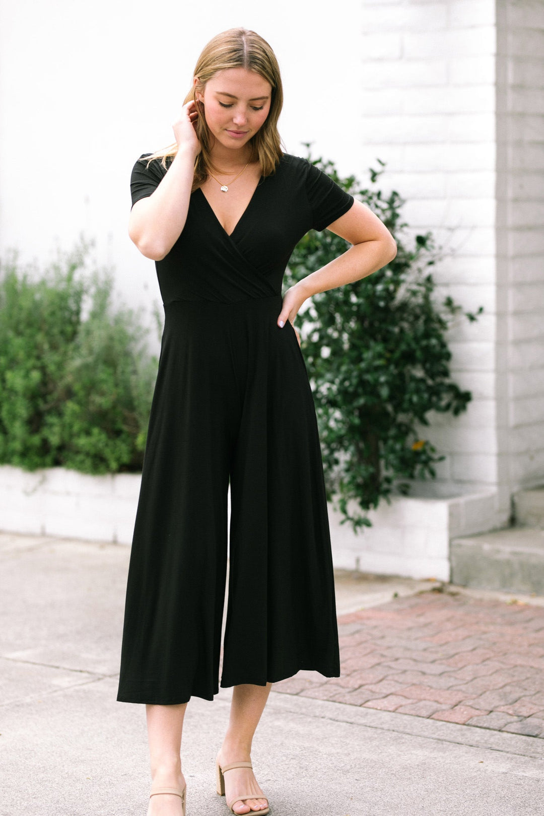 Brenda Short Sleeve Jumpsuit - Morning Lavender Boutique Jumpsuits Black / 3XL by Morning Lavender Brenda Short Sleeve Jumpsuit - Morning Lavender Boutique Jumpsuits Black / 3XL by Morning Lavender