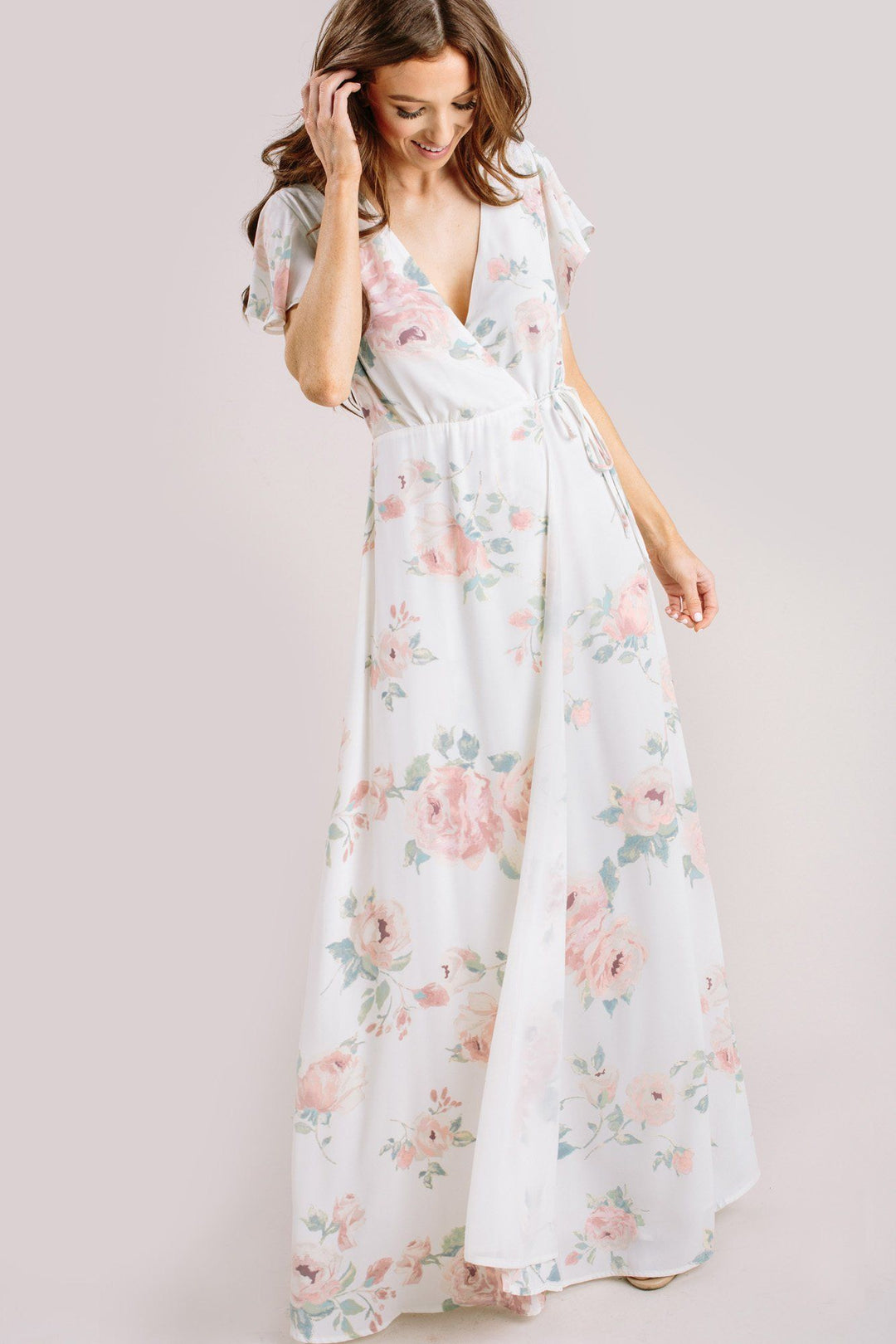 Charlotte Floral Wrap Maxi Dress Dresses Everly