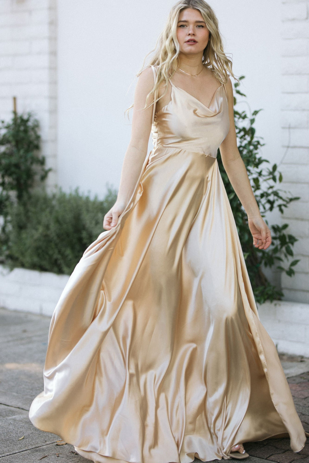 Athena Satin Maxi Dress Dresses 17 Young Dress