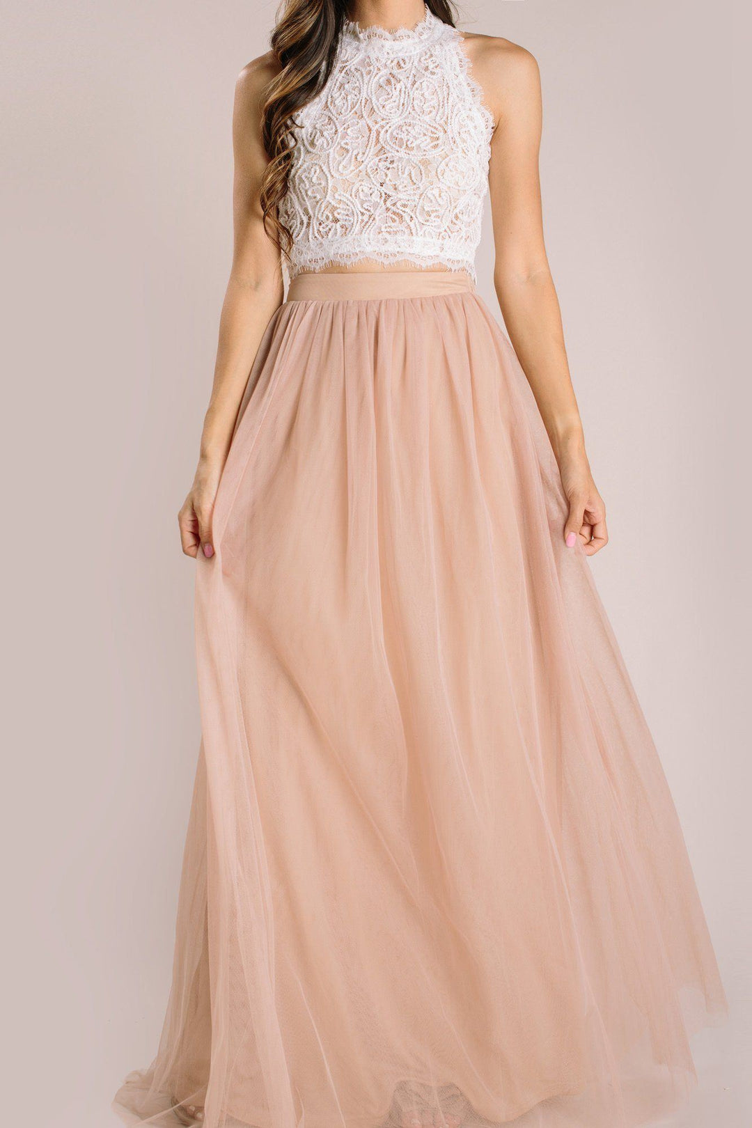 Anabelle Tulle Maxi Skirt Skirts Maniju Dusty Rose X-Small