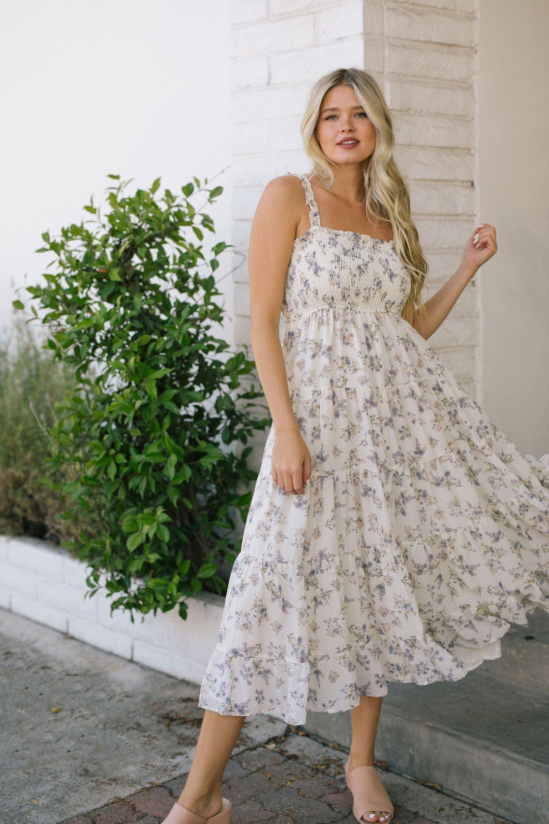 This pretty smocked dress looks just like Free People's popular
