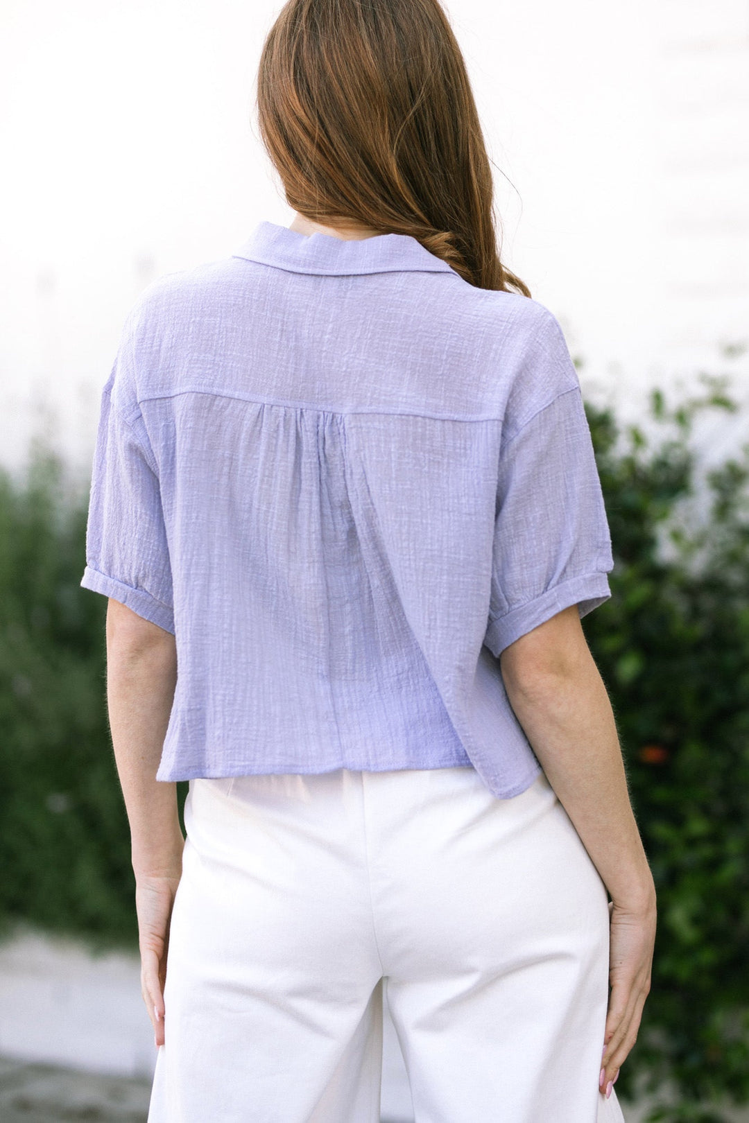 Delaney Cropped Buttoned Shirt