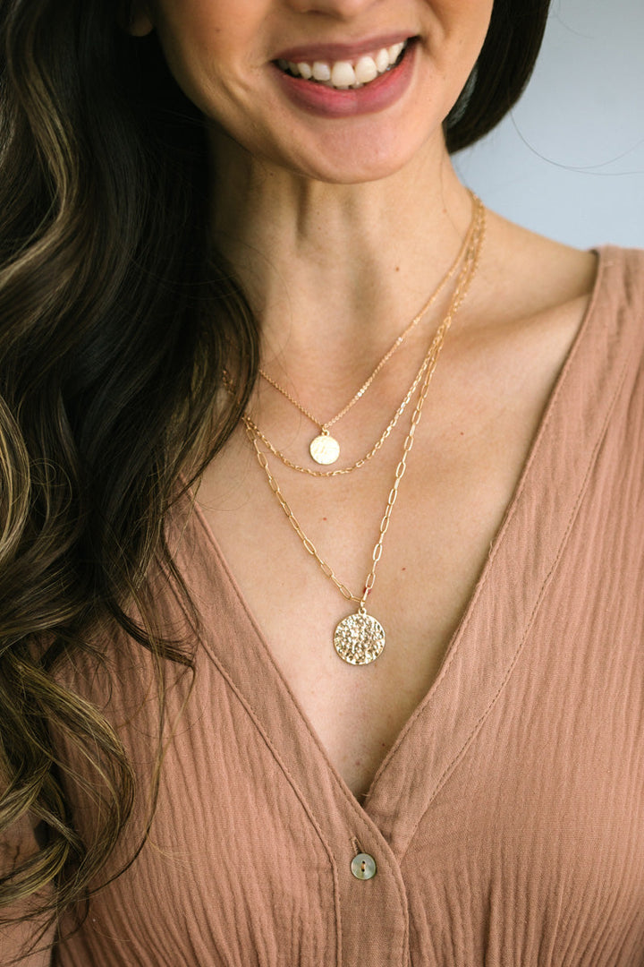Darlene Two Coins Layered Necklace