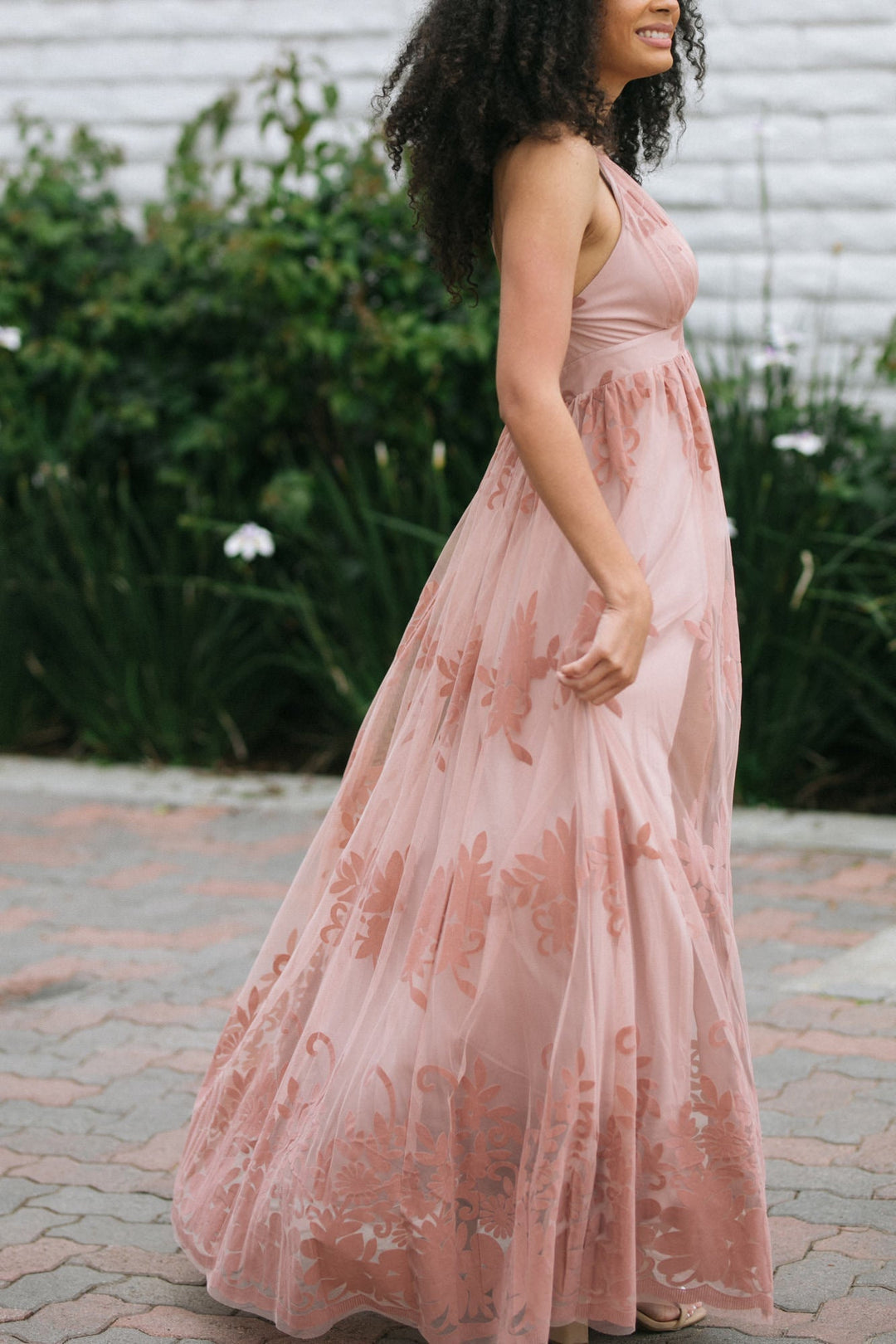 Angeline Velvet Lace Maxi Dress Dresses Luxxel