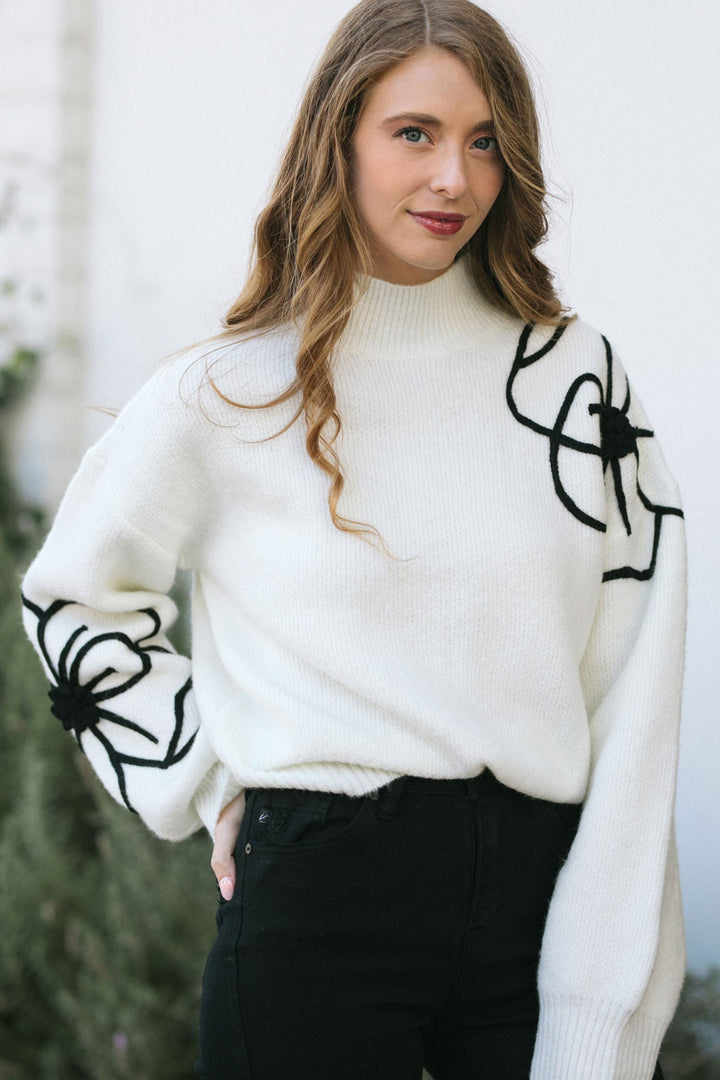 Cassia Floral Embroidered Sweater