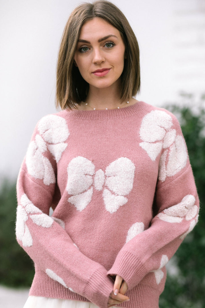Caroline Bow Knit Sweater