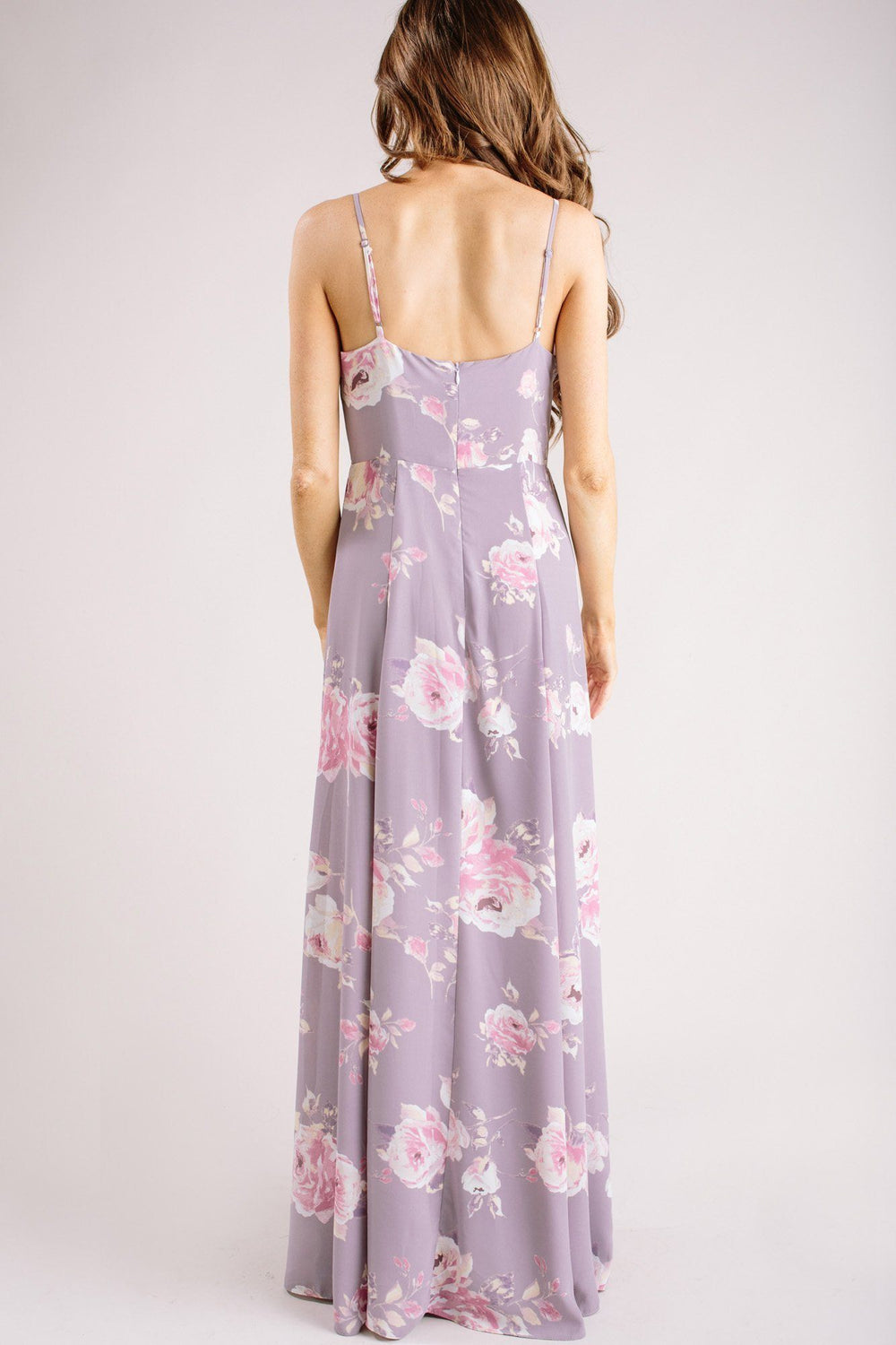 Sophie Lavender Floral Maxi Dress Dresses Everly