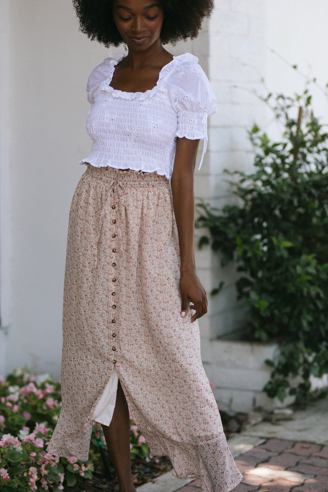 Beatrice Buttoned Maxi Skirt