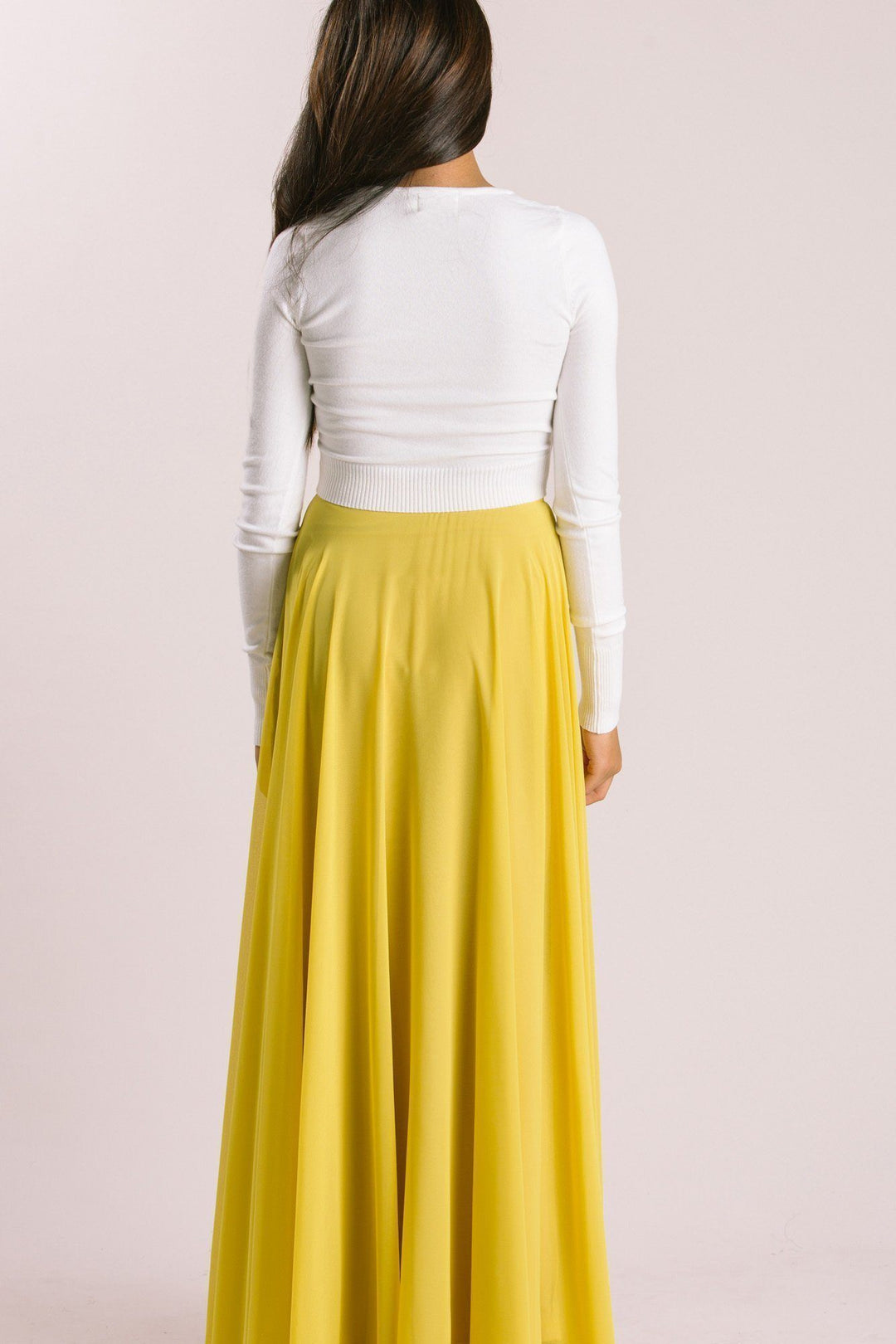 CHICWISH✨ Timeless Favorite Chiffon Yellow Maxi Skirt SZ. M