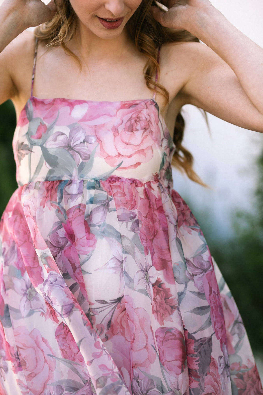 Kristen Babydoll Midi Dress - Morning Lavender Boutique Dresses
