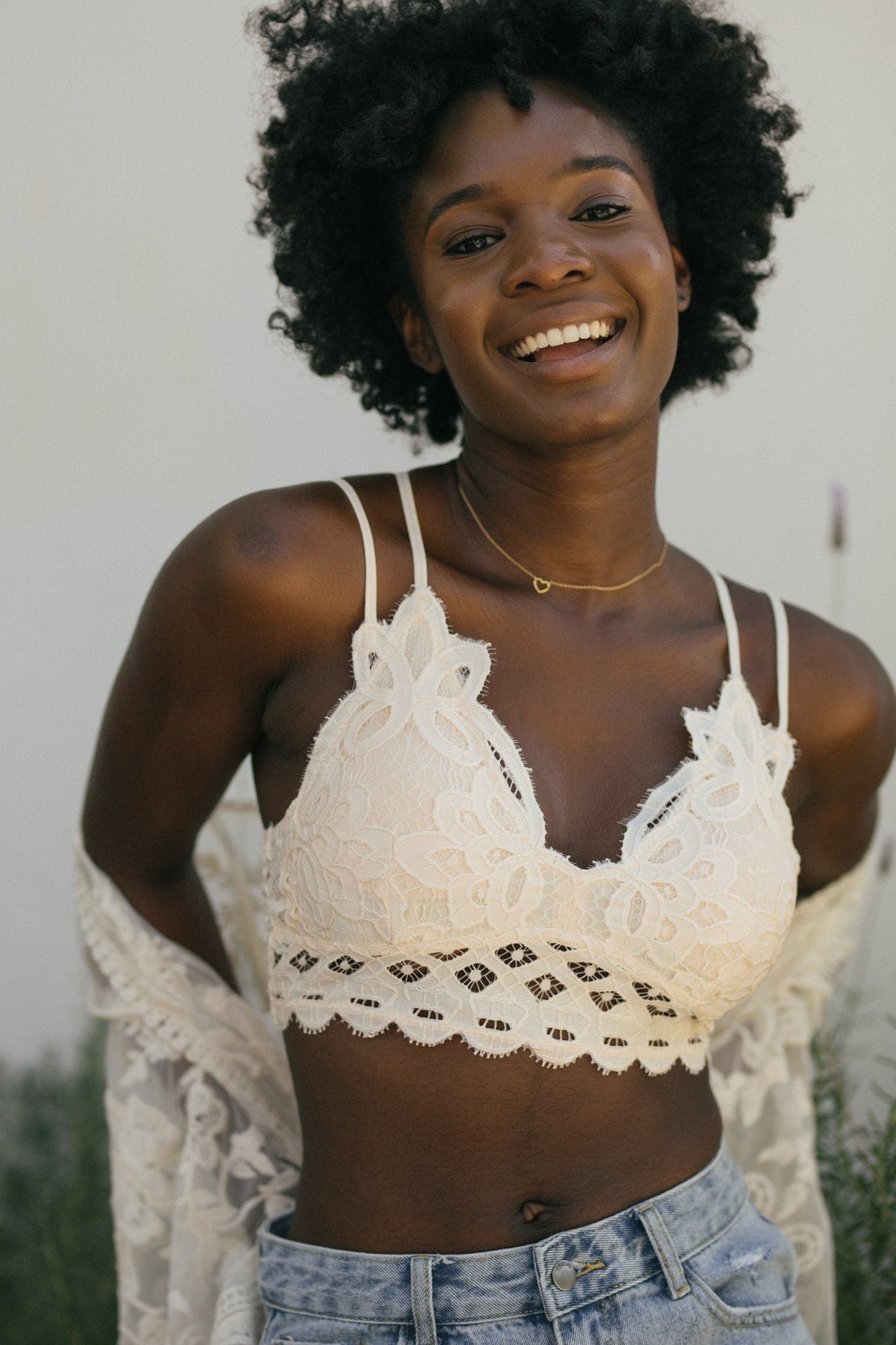 Lavendar Brown White hotsell Lace Blouse