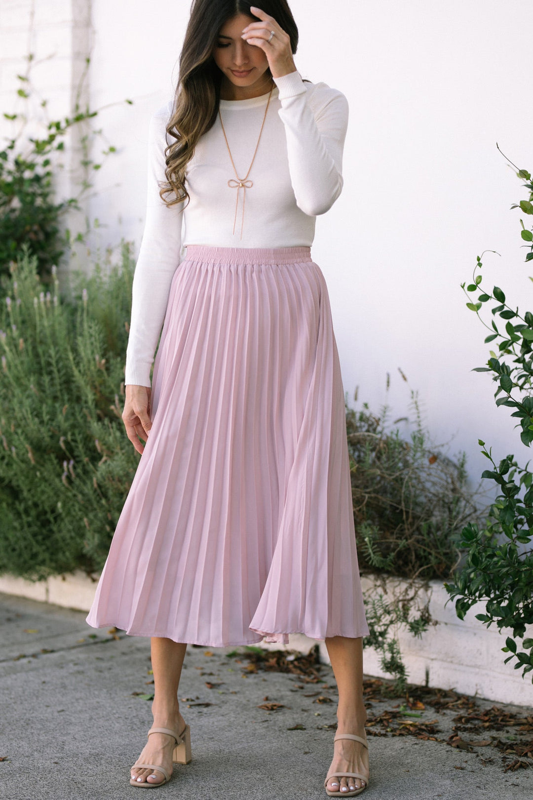 Ophelia Pleated Midi Skirt