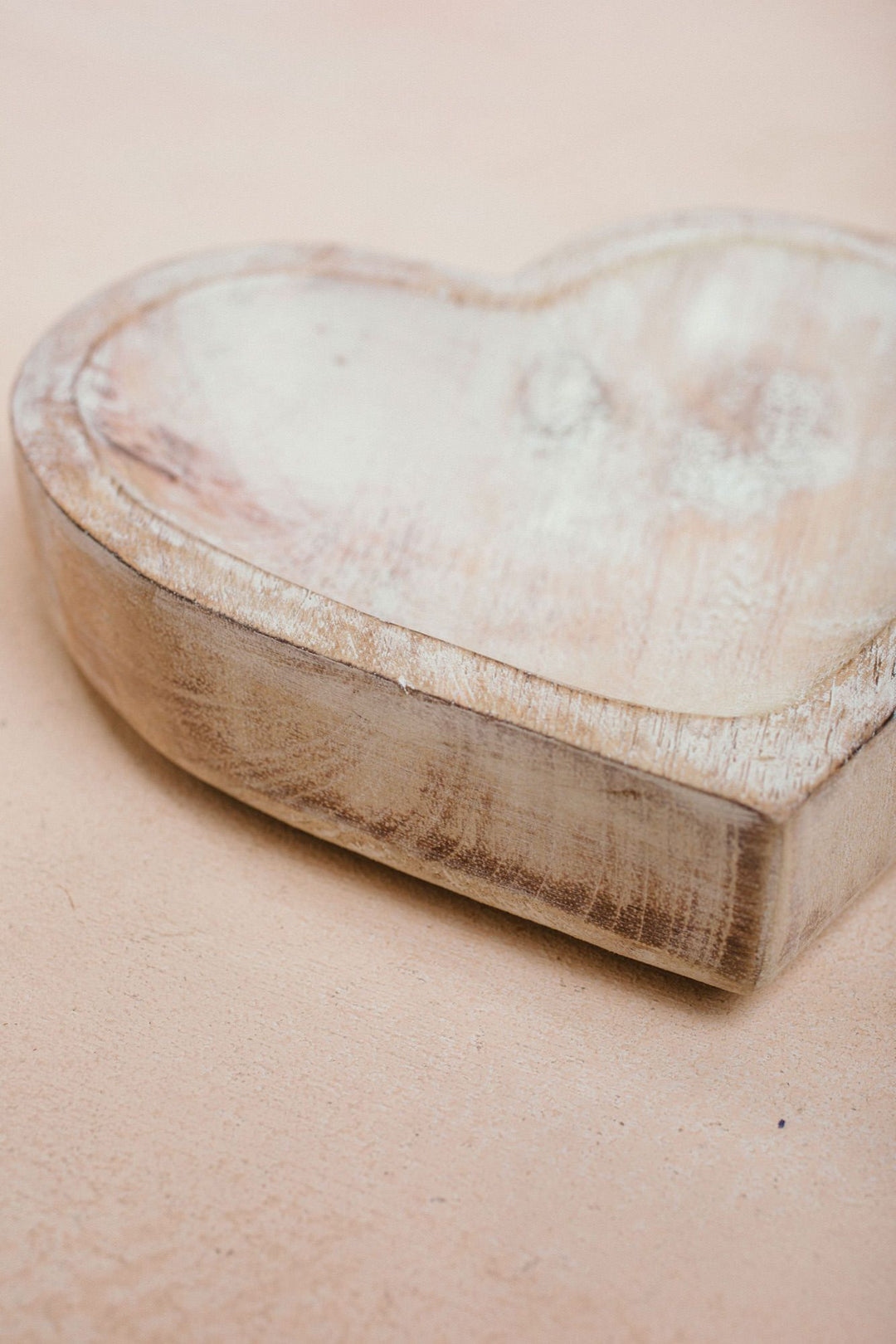 White Wash Wooden Heart Home Accessories 47th & Main