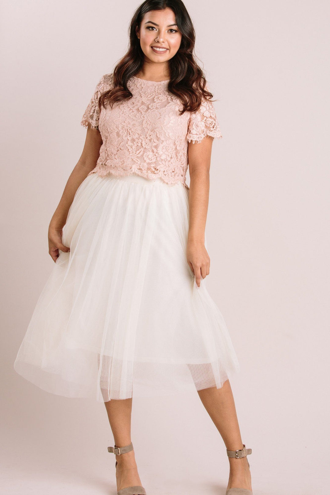 tulle dresses and skirts Eloise Tulle Midi Skirt by Morning Lavender