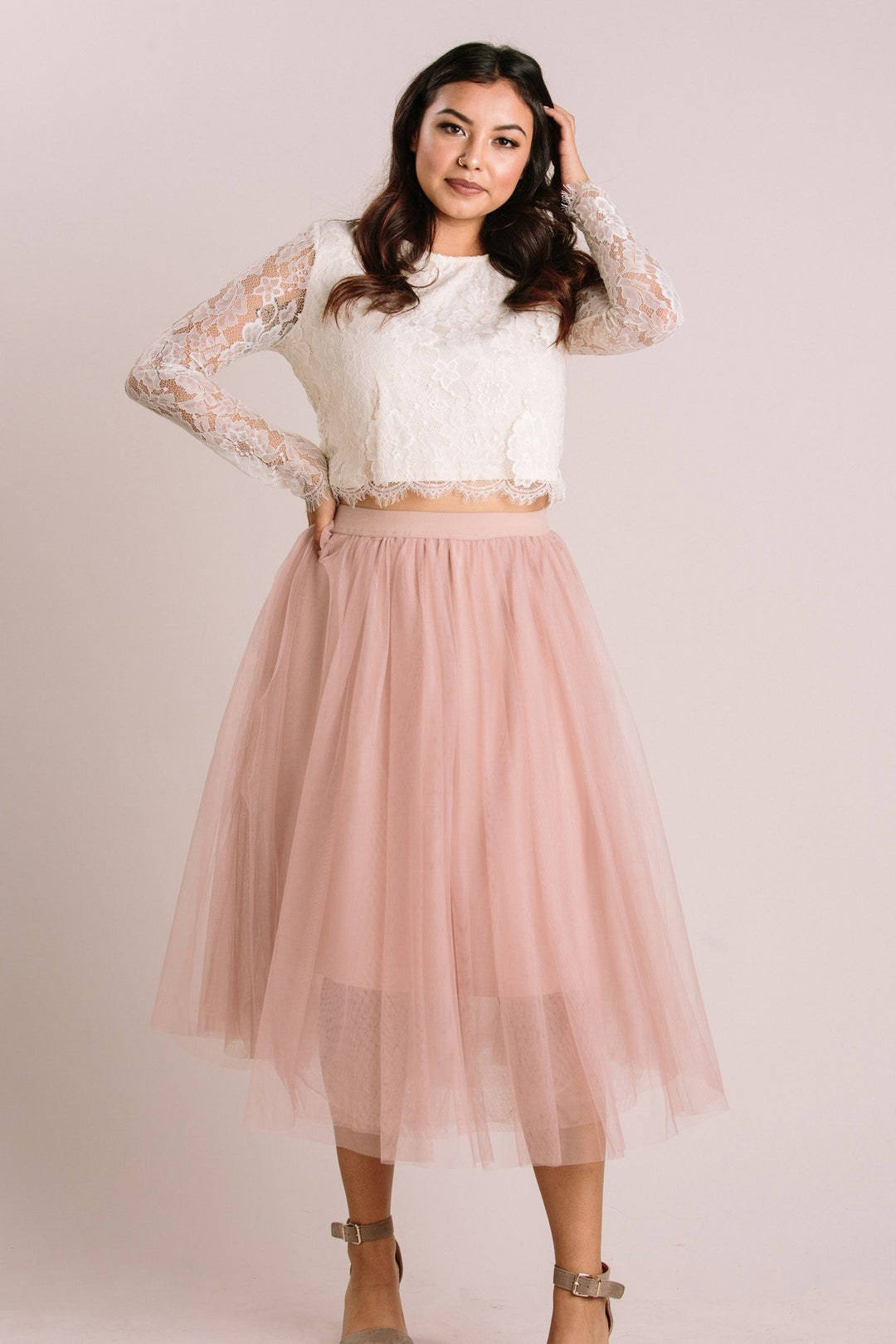 Tulle Midi Skirt Eloise Morning Lavender Online Boutique