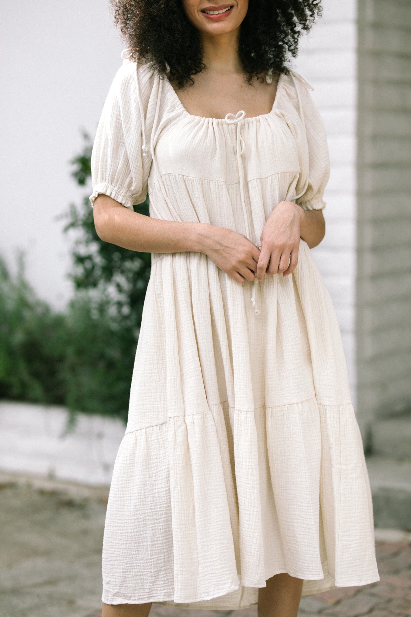 Josie Gauze Tiered Dress - Morning Lavender Boutique Dresses